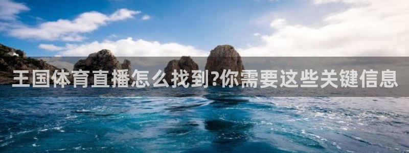 新球直播：王国体育直播怎么找到?你需要这些关键信息
